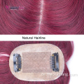 Seiden Top 6*9 cm Haartopper Brasilianer Jungfrau Human Hair Womens Toupee Haarstück Top für Frauen